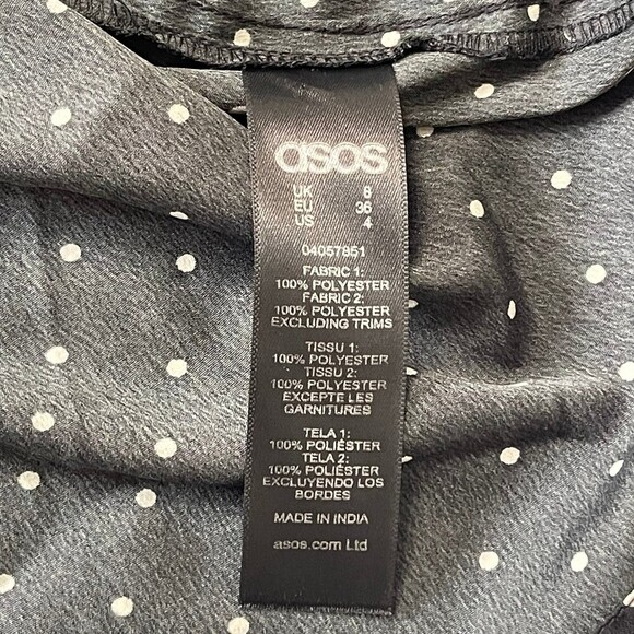 ASOS Dress Polka Dots Embroidered Midi Sundress Dress Size 4 - Picture 6 of 8